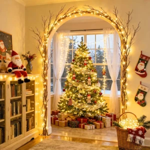 INSTALATIE DE CRACIUN, LUMINA GALBENA, 50M