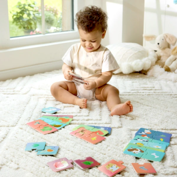 Puzzle joc „potrivește perechea – ora gustării animalelor" 9