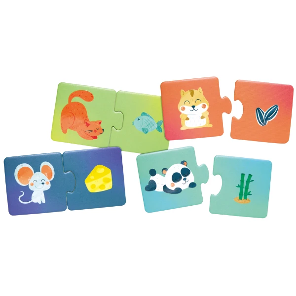 Puzzle joc „potrivește perechea – ora gustării animalelor" 4