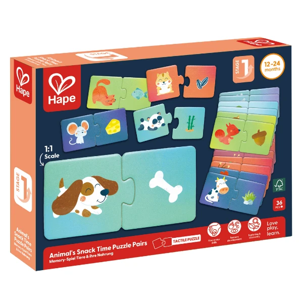 Puzzle joc „potrivește perechea – ora gustării animalelor" 3