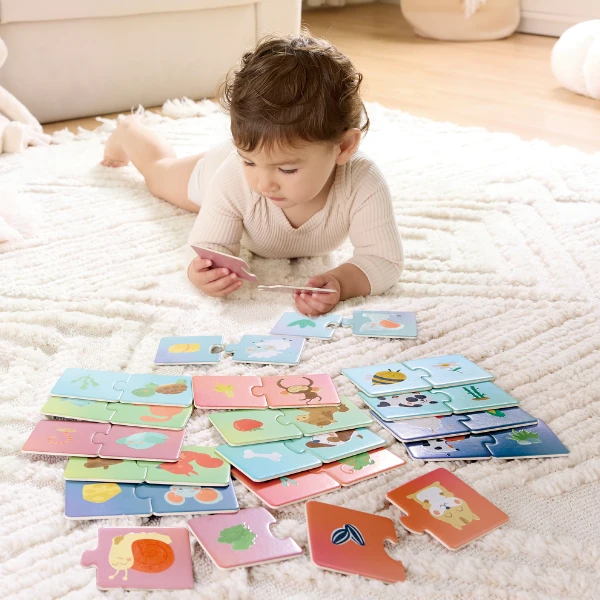 Puzzle joc „potrivește perechea – ora gustării animalelor" 10
