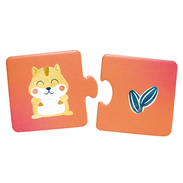Puzzle joc „potrivește perechea – ora gustării animalelor" 5