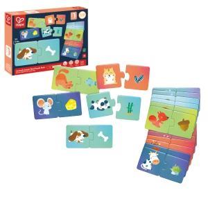 Puzzle joc „Potrivește perechea – Ora gustării animalelor"