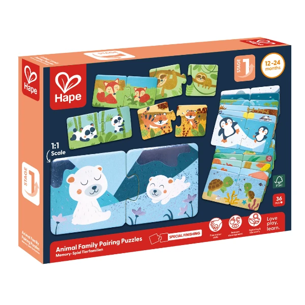 Puzzle joc "potrivește perechea – animale și pui" 3