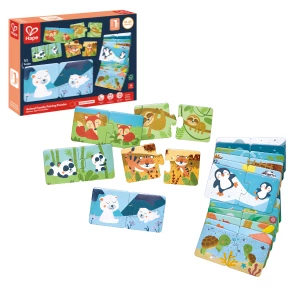 Puzzle joc "Potrivește perechea – Animale și pui"
