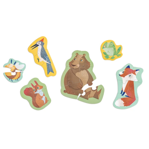 Set puzzle 10 în 1 "prietenii pădurii" 4
