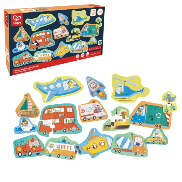 Set puzzle 15 în 1 "vehicule" 6
