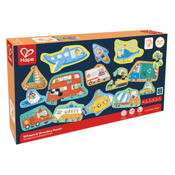Set puzzle 15 în 1 "vehicule" 8