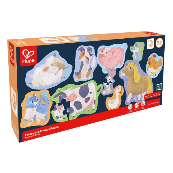 Set puzzle 10 în 1 "prietenii de la fermă" 3