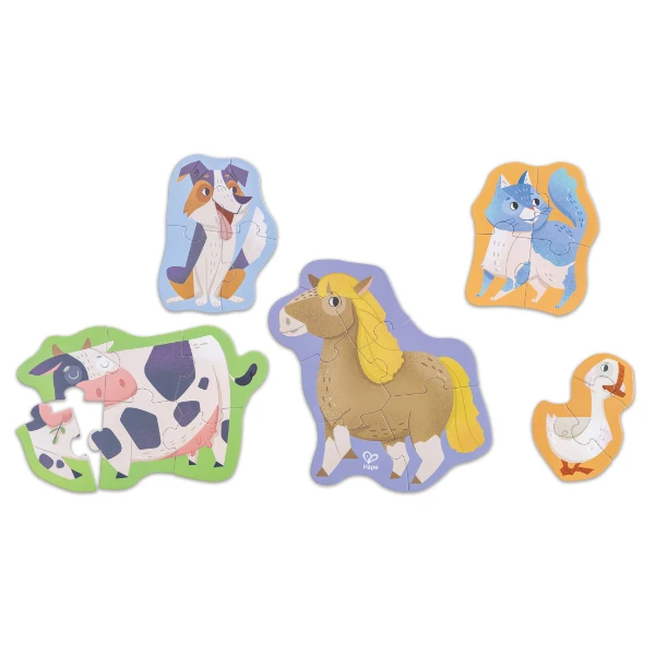 Set puzzle 10 în 1 "prietenii de la fermă" 4