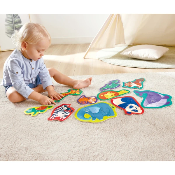 Set puzzle 10 în 1 "prietenii junglei" 8