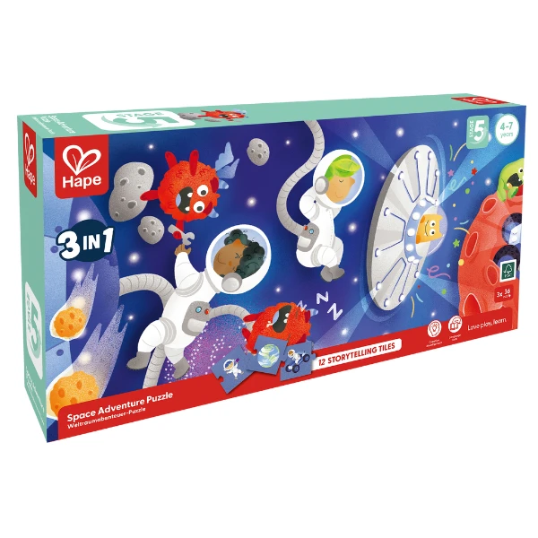 Set puzzle 3 în 1 "aventura în spațiu" 3