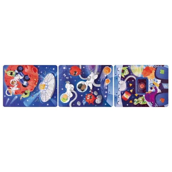 Set puzzle 3 în 1 "aventura în spațiu" 2