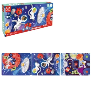 Set puzzle 3 în 1 "aventura în spațiu"