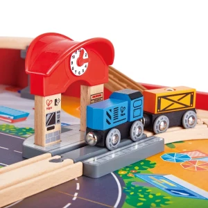 Masă de joc „locomotivă” cu cale ferată din lemn Thumbnail 8