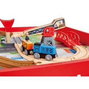 Masă de joc „locomotivă” cu cale ferată din lemn Thumbnail 9
