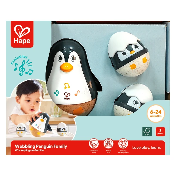Set de jucării muzicale "familia de pinguini" 3