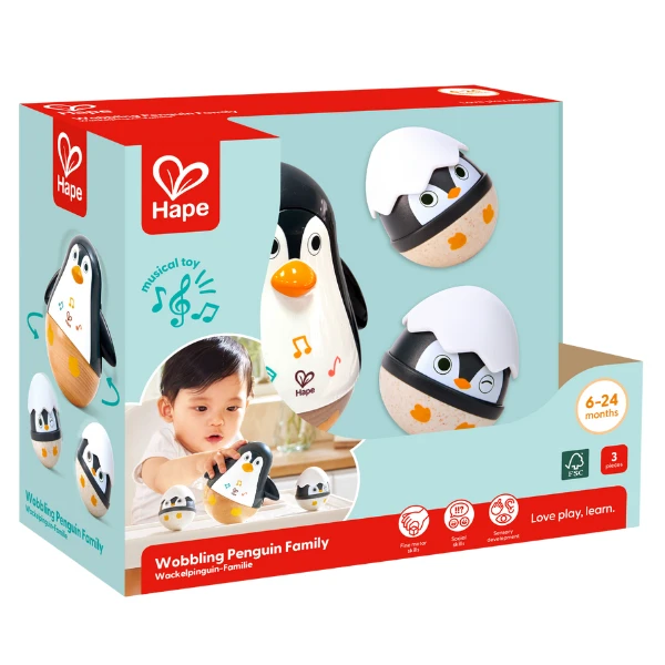 Set de jucării muzicale "familia de pinguini" 10