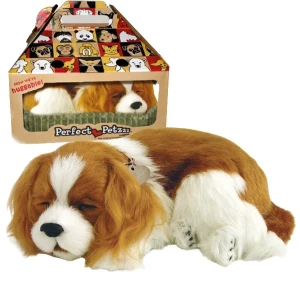 Cățeluș "cavalier king charles” cu imitație de respirație