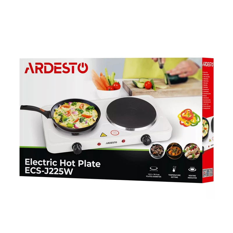 Электрическая настольная плита ardesto ecs-j225w, белый 3