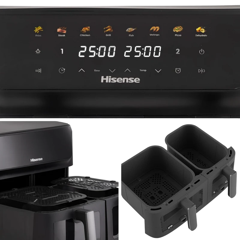 Friteuză cu aer cald hisense haf2700dcd, negru 5