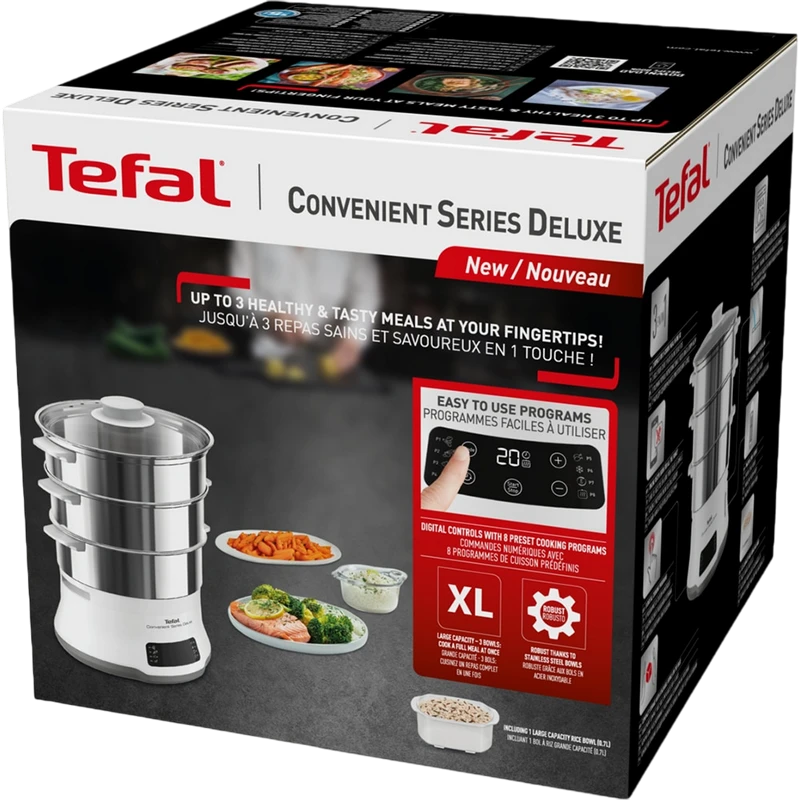 Пароварка tefal vc502d10, белый 3