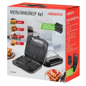 Сэндвичница-мультипекарь ardesto sm-h400s, чёрный | нержавеющая сталь Thumbnail 5