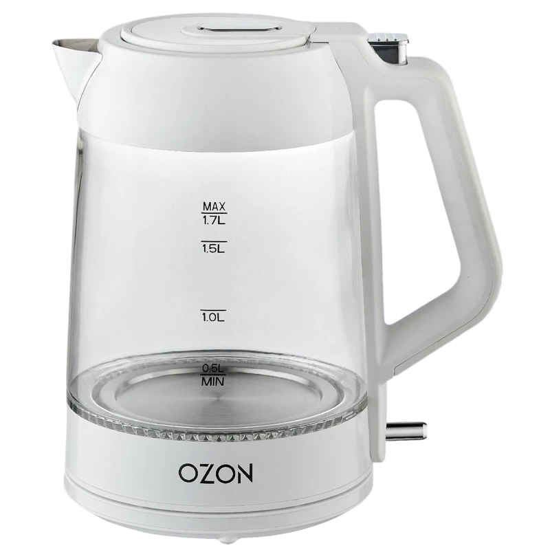 Электрочайник ozon ekc-1705a-gs, белый 2