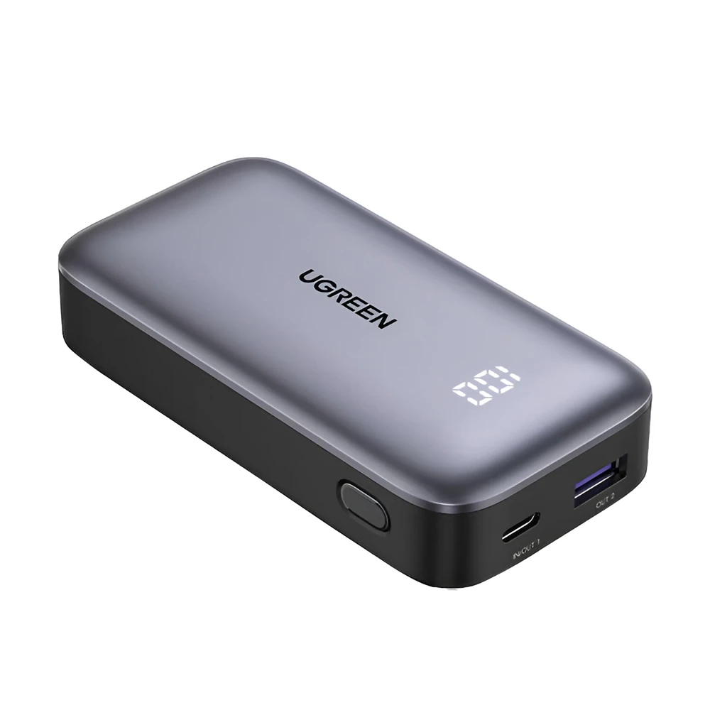 Ugreen power bank с двунаправленной быстрой зарядкой 10000mah, 30w, серый 3