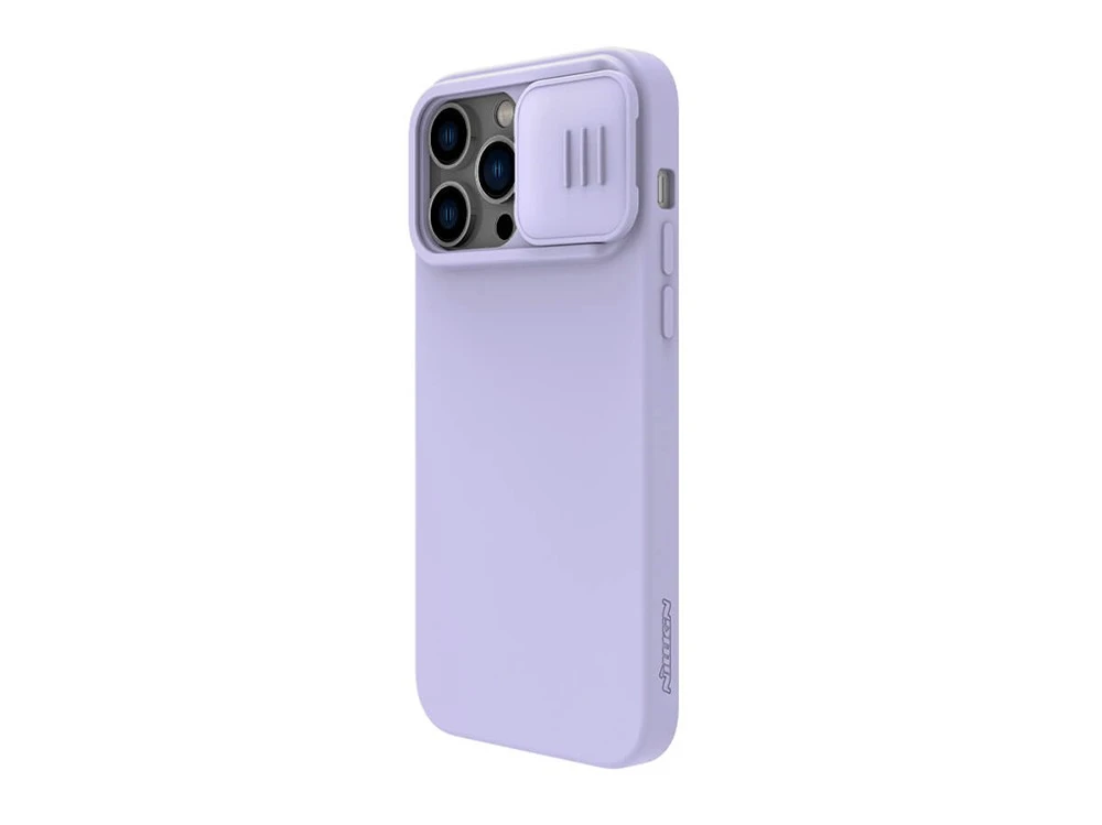 Husă nillkin iphone 14 pro, camshield silky silicone, violet 2