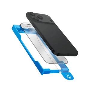 Защитное стекло uniq glass для iphone 17 pro max (2025) 6.9 vivid exofit optix covex applicator, черное Thumbnail 3