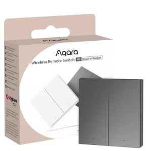 Умный выключатель aqara wireless switch h1 (double rocker), серый Thumbnail 2