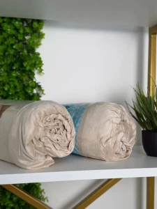 CEARSAF CU ELASTIC DIN VELUR, BEJ DESCHIS, 160X200CM (10MS1-16-PR2)