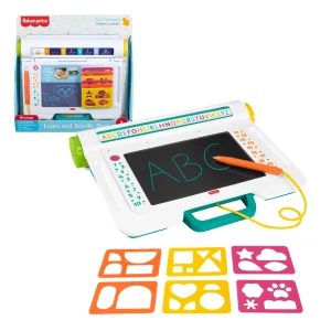 Fisher-Price Tablă de desen și scris cu ecran LCD „Învață și desenează”