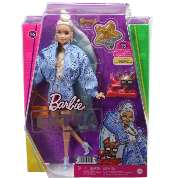 Set barbie extra „barbie în costum albastru” 7
