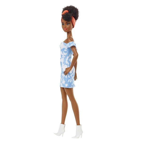 Păpușa barbie "fashionista" în rochie albastră 5