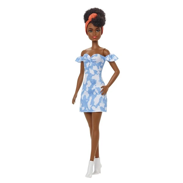 Păpușa barbie "fashionista" în rochie albastră 2