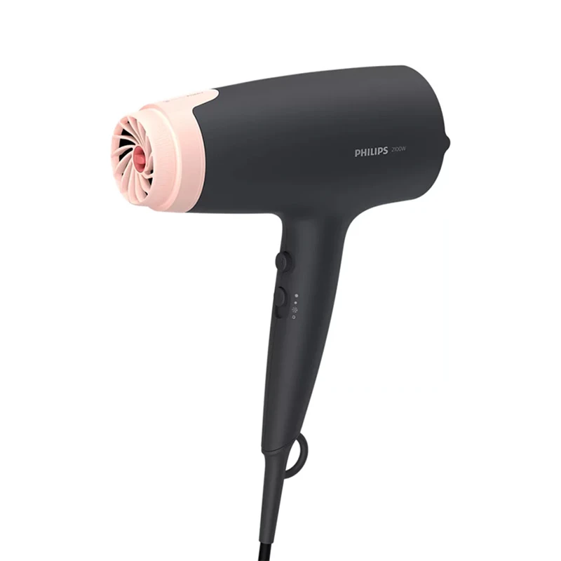 Uscător de păr philips bhd350/10, 2100 w, negru | roz 5