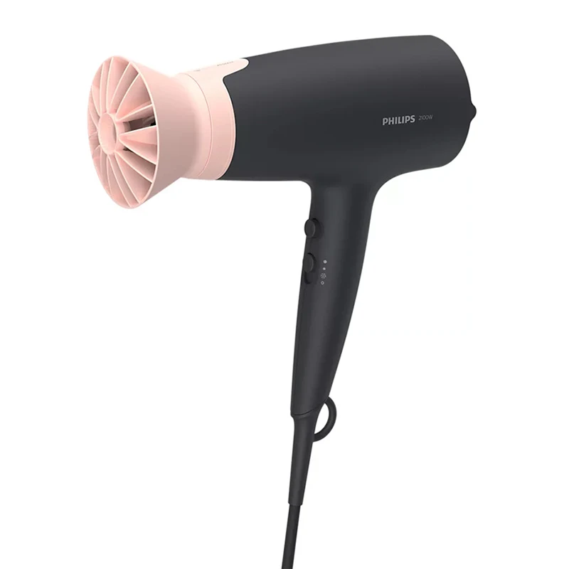 Uscător de păr philips bhd350/10, 2100 w, negru | roz 10
