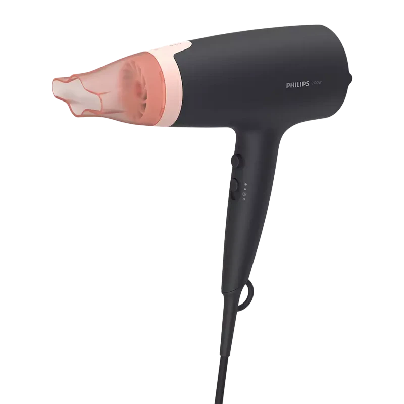 Uscător de păr philips bhd350/10, 2100 w, negru | roz 3