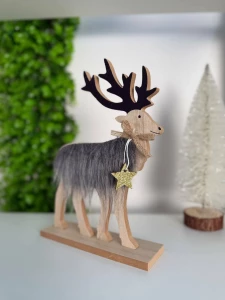 CERB DECORATIV DIN LEMN CU BLANITA, 24CM (CP-24-129)