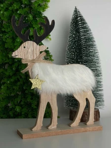 CERB DECORATIV DIN LEMN CU BLANITA, 24CM (CP-24-130)