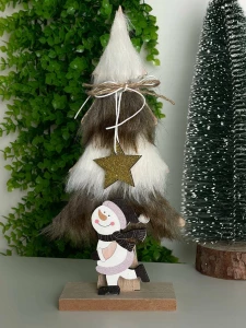 BRADUT DECORATIV DIN LEMN, 24CM  (CP-24-131)