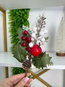 RAMURA ARTIFICIALA DECORATIVA DE CRACIUN, 35CM (CP-24-022)