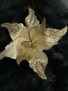 FLOARE DECORATIVS AURIE PENTRU BRAD, 27CM (CP-24-028)