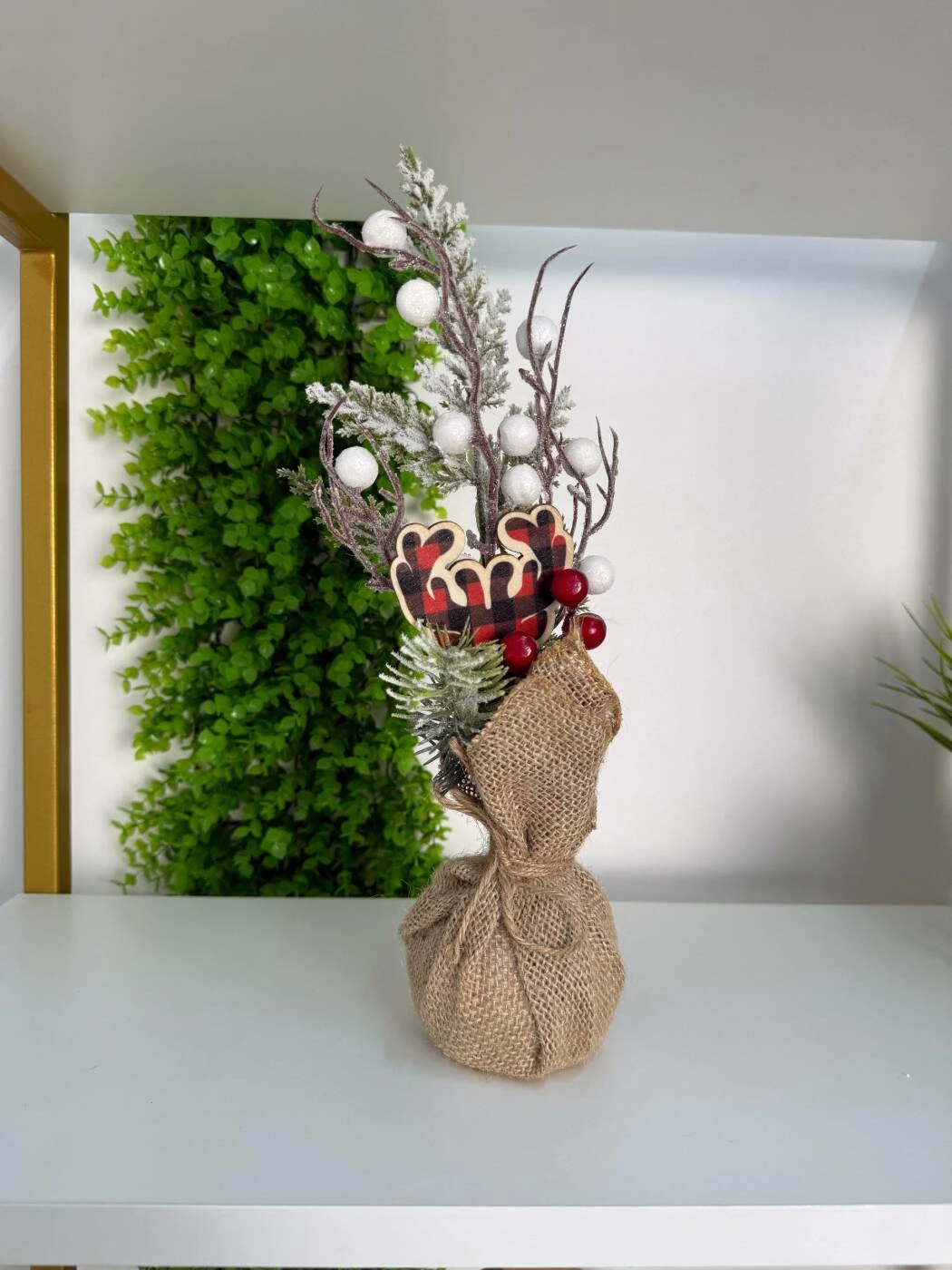 Decoratiune de craciun cu ramuri ninse, 27cm (cp-24-041) 2