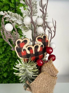 Decoratiune de craciun cu ramuri ninse, 27cm (cp-24-041) Thumbnail 3