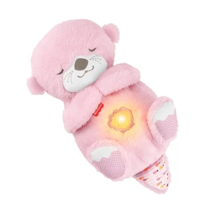 Jucărie de pluș „vidră” de la fisher-price, cu lumină și sunet, roz Thumbnail 1