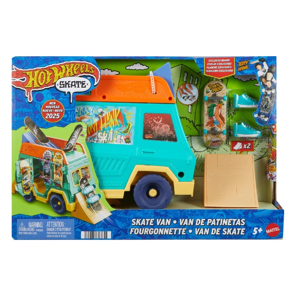 Hot wheels set de joacă fingerboard tony hawk "skate van" 3