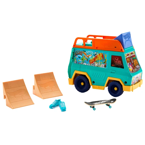 Hot wheels set de joacă fingerboard tony hawk "skate van" 2